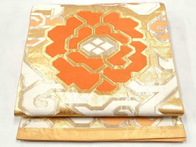 平和屋着物●西陣　川島織物　六通柄　本袋帯　花唐草文　金銀糸　正絹　逸品　CABM9871hy