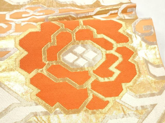 平和屋着物●西陣　川島織物　六通柄　本袋帯　花唐草文　金銀糸　正絹　逸品　CABM9871hy