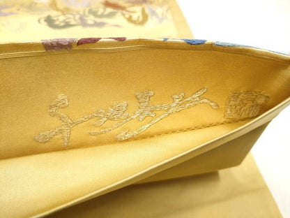 平和屋着物●世界的友禅作家　千地泰弘　全通柄袋帯　総刺繍　千地天女　正絹　逸品　CABM9872hy