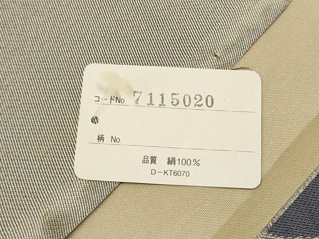 平和屋着物●六通柄袋帯　蔦の葉文　金糸　反端付き　正絹　逸品　CABM9969hy
