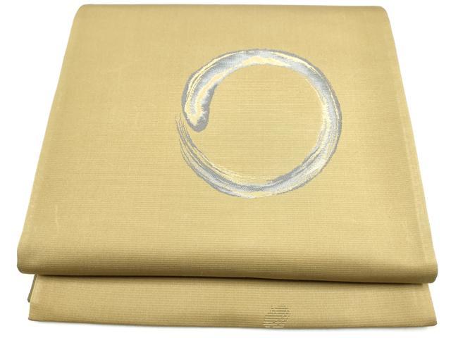 平和屋着物●太鼓柄袋帯　丸文　金糸　正絹　逸品　CABM9970hy