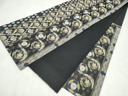 平和屋着物●六通柄袋帯　唐織　花間道　正絹　逸品　CABM9973hy