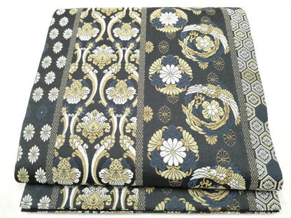 平和屋着物●六通柄袋帯　唐織　花間道　正絹　逸品　CABM9973hy
