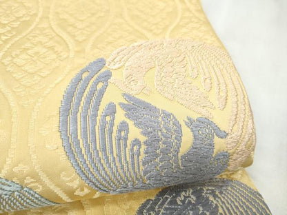平和屋着物●六通柄袋帯　有織唐織文　鳥丸文　正絹　逸品　CABM9981hy