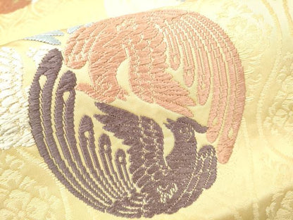 平和屋着物●六通柄袋帯　有織唐織文　鳥丸文　正絹　逸品　CABM9981hy