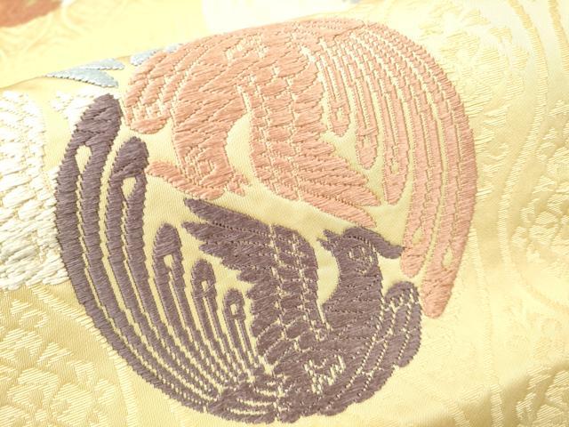 平和屋着物●六通柄袋帯　有織唐織文　鳥丸文　正絹　逸品　CABM9981hy