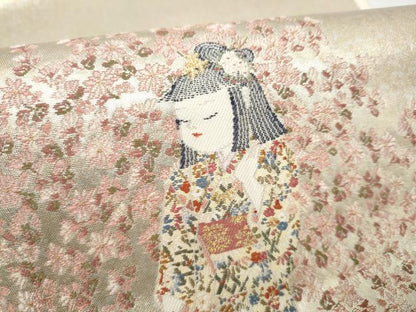 平和屋着物●加賀友禅の巨匠　初代　由水十久　西陣　長嶋成織物　ながしま帯　太鼓柄袋帯　幻花譜　瀞銀錦　正絹　逸品　CABM9998hy