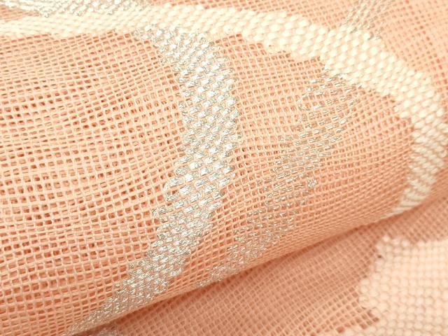 平和屋着物＊夏物　西陣　姫野織物謹製　六通柄袋帯　紐文　銀糸　証紙付き　正絹　逸品　未使用　CABN0144rv