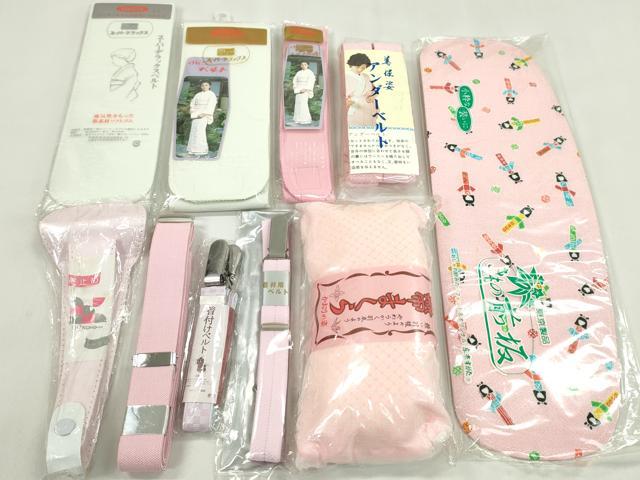 平和屋着物▼和装小物　着付け用品まとめて10点　帯板　帯枕　着付ベルト　マジックベルト　帯止め　未使用多数　逸品　CABN0815ju