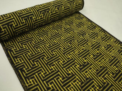 平和屋着物●久留米絣　反物　綿　秋名バラ柄　野村勝作　証紙付き　着尺　逸品　未使用　CABN0886ju