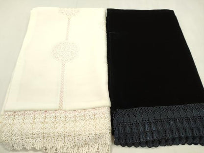 平和屋着物▼和装小物　ショールまとめて10点　刺繍　絞り　ベルベット　ツイード　レース　リボンヤーン　未使用多数　CABN0936ju