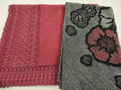 平和屋着物▼和装小物　ショールまとめて10点　刺繍　絞り　ベルベット　ツイード　レース　リボンヤーン　未使用多数　CABN0936ju