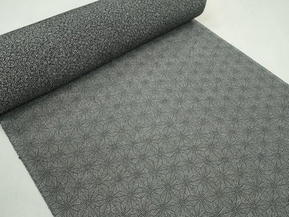 平和屋着物●江戸小紋　反物　両面染め　伊勢型　麻の葉　小花　八掛付き　着尺　逸品　未使用　CABN1017ju