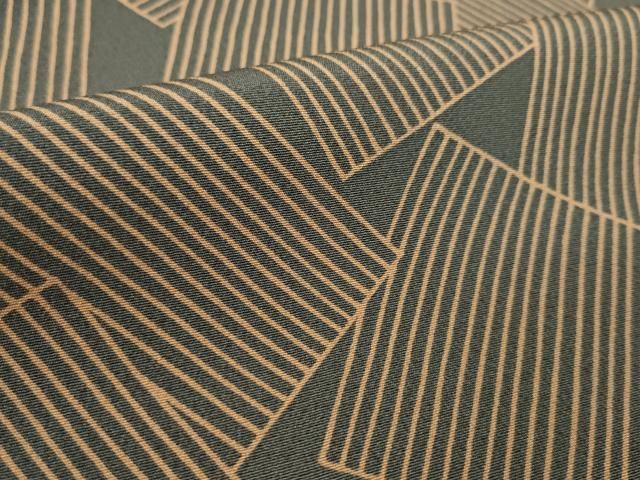 平和屋着物●小紋　反物　色紙重ね縞文　丹後ちりめん　着尺　逸品　未使用　CABN1021ju