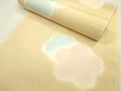 平和屋着物●長襦袢　反物　舞桜文　暈し染め　三越扱い　着尺　逸品　未使用　CABN1026ju