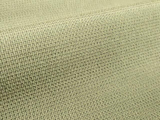 平和屋着物●本塩沢　やまだ織　反物　裏葉柳色　小出マサイ作　証紙付き　着尺　逸品　未使用　CABN1091ju