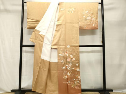 平和屋着物■訪問着　花筏文　暈し染め　金彩　正絹　逸品　CABN1202ev