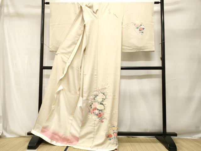 平和屋着物■訪問着　作家物　几帳舟花文　仮絵羽　上代25万　逸品　未使用　CABN1210ev