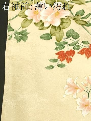 平和屋着物■小紋　草花文　洗える着物　CABN1216ev