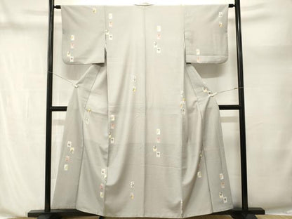 平和屋着物■小紋　色紙吉祥文　洗える着物　CABN1222ev