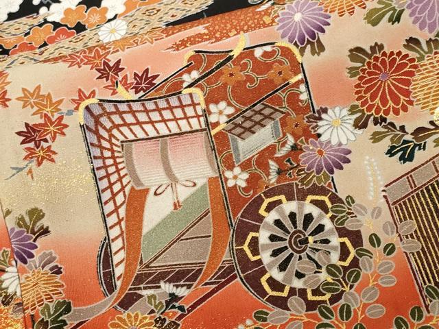 平和屋着物■豪華黒留袖　松竹梅　鉾花文　暈し染め　金彩　正絹　逸品　未使用　CABN1223ev