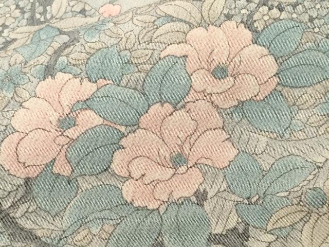 平和屋着物■上質な小紋　流水枝花文　正絹　逸品　CABN1225ev