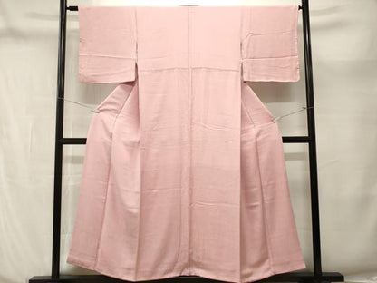 平和屋着物■上質な色無地　立波地紋　淡紅藤色　正絹　逸品　CABN1226ev