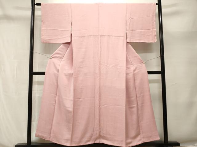 平和屋着物■上質な色無地　立波地紋　淡紅藤色　正絹　逸品　CABN1226ev