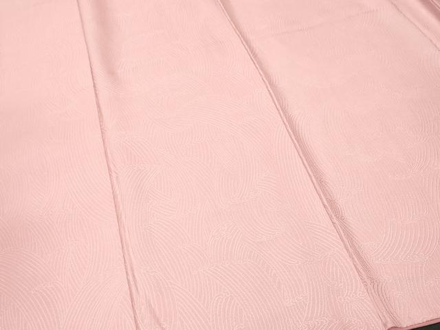 平和屋着物■上質な色無地　立波地紋　淡紅藤色　正絹　逸品　CABN1226ev