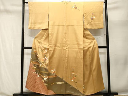 平和屋着物■訪問着　松竹梅枝菊文　暈し染め　金彩　正絹　逸品　CABN1233ev