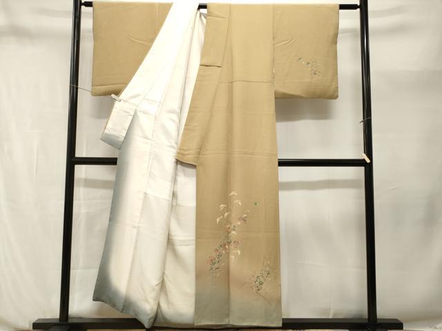 平和屋着物■訪問着　草花舞蝶文　暈し染め　正絹　逸品　CABN1237ev