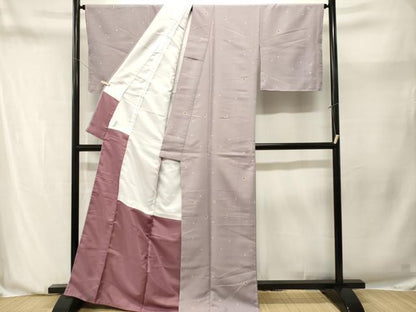 平和屋着物■小紋　舞桜文　洗える着物　CABN1241ev