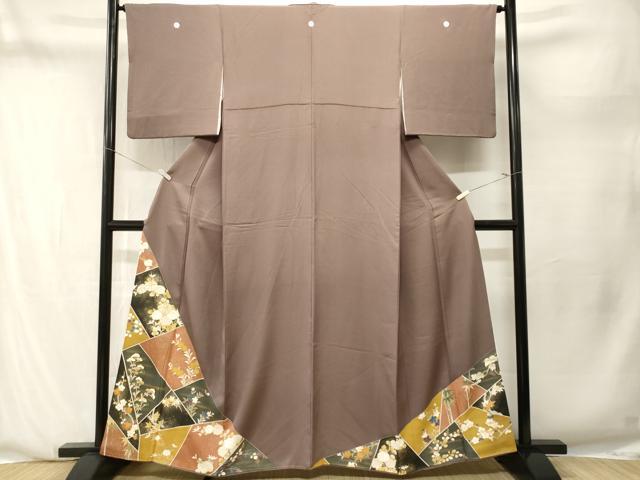 平和屋着物■豪華色留袖　駒刺繍　松竹梅切嵌花文　金彩　正絹　逸品　CABN1264ev