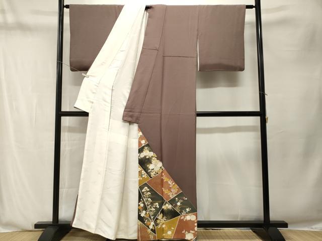 平和屋着物■豪華色留袖　駒刺繍　松竹梅切嵌花文　金彩　正絹　逸品　CABN1264ev