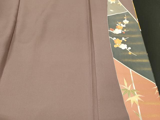 平和屋着物■豪華色留袖　駒刺繍　松竹梅切嵌花文　金彩　正絹　逸品　CABN1264ev