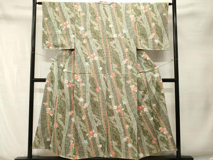平和屋着物■上質な小紋　枝花文　金彩　正絹　逸品　CABN1268ev
