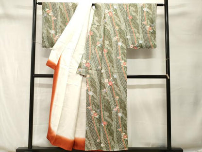 平和屋着物■上質な小紋　枝花文　金彩　正絹　逸品　CABN1268ev