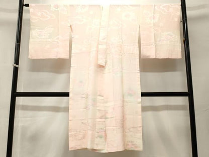 平和屋着物■長襦袢　無双仕立て　草花地紋　暈し染め　正絹　逸品　CABN1281ev