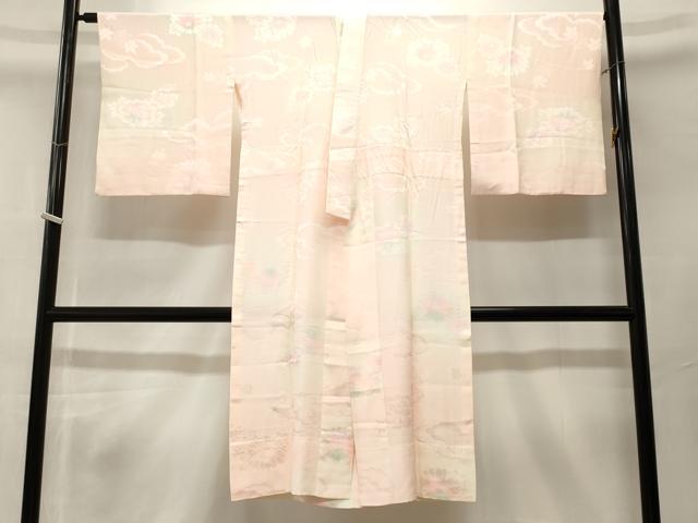 平和屋着物■長襦袢　無双仕立て　草花地紋　暈し染め　正絹　逸品　CABN1281ev