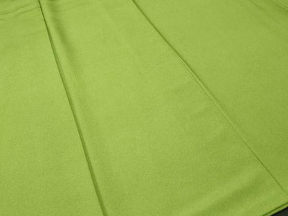 平和屋着物■上質な色無地　鶸萌黄色　正絹　逸品　CABN1287ev