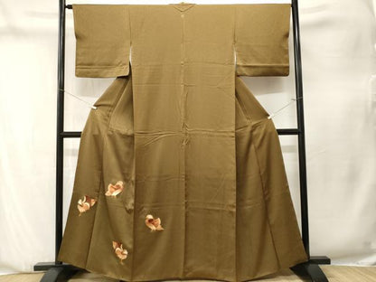 平和屋着物■訪問着　刺繍　雀　正絹　逸品　CABN1294ev