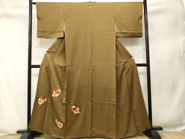 平和屋着物■訪問着　刺繍　雀　正絹　逸品　CABN1294ev