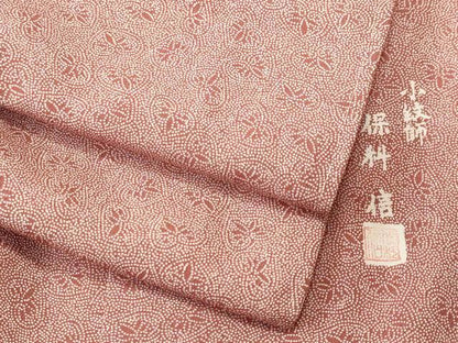 平和屋着物■小紋士　保科信　江戸小紋　花尽くし　正絹　逸品　CABN1313ev