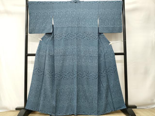 平和屋着物■上質な小紋　横段花文　正絹　逸品　CABN1318ev
