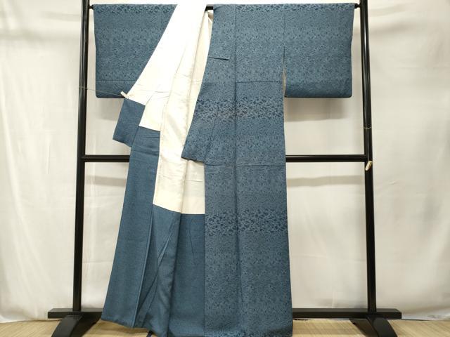 平和屋着物■上質な小紋　横段花文　正絹　逸品　CABN1318ev