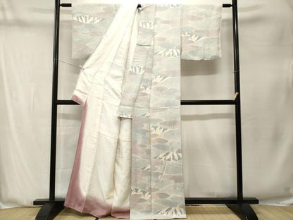 平和屋着物■上質な小紋　地紋起こし　抽象文様　暈し染め　正絹　逸品　CABN1325ev