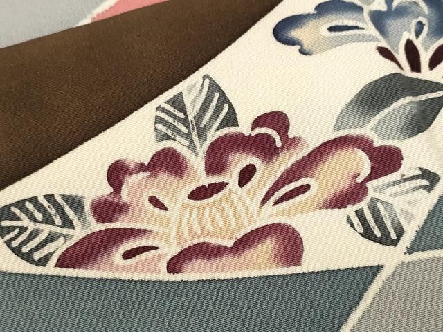 平和屋着物■上質な小紋　切嵌笹松花文　正絹　逸品　CABN1327ev
