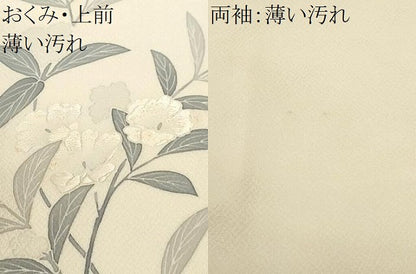 平和屋着物■豪華色留袖　刺繍　枝花文　　正絹　逸品　CABN1328ev