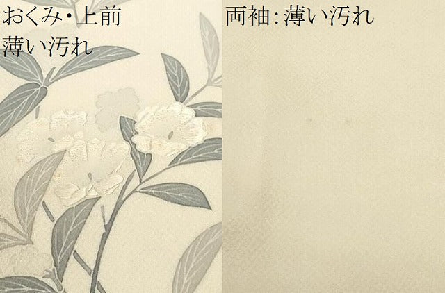 平和屋着物■豪華色留袖　刺繍　枝花文　　正絹　逸品　CABN1328ev