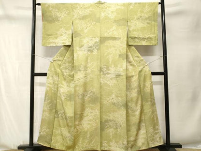 平和屋着物■上質な小紋　地紙芝草枝花文　暈し染め　正絹　逸品　CABN1331ev